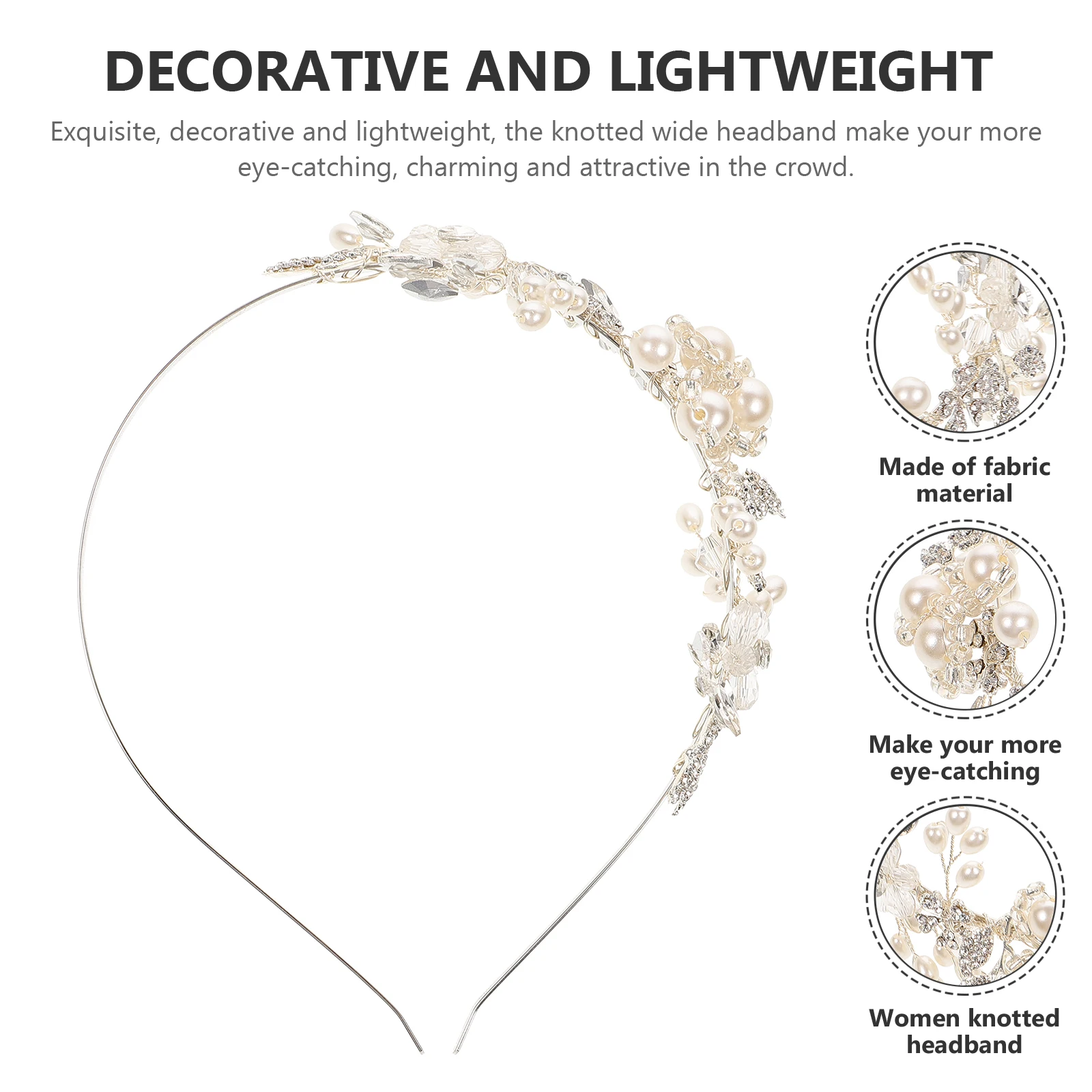 

Luxurious Pearl Flower Headband Bridal Hair Accessories Beautiful Wedding Headdress Pearl Headbands For Women Party Photo