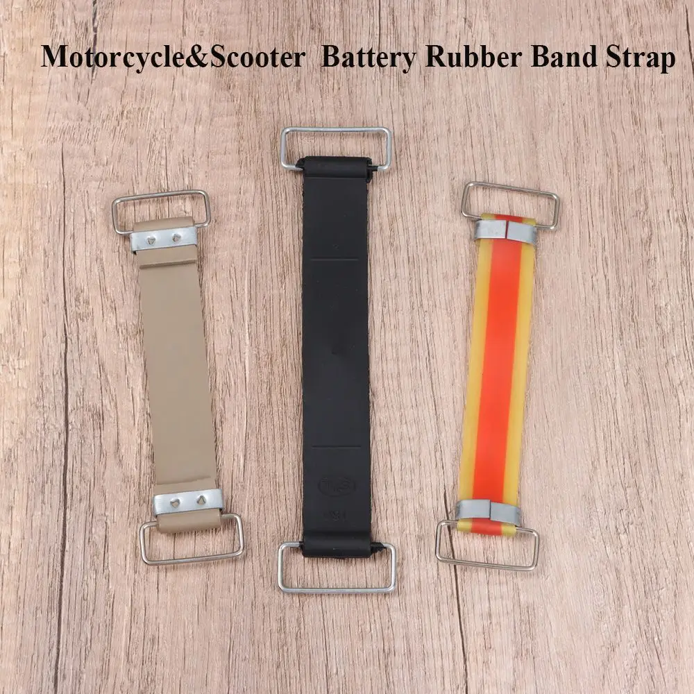 Motorcycle Battery Rubber Band Strap Black Yellow Durable Fixed Holder For GY6 50cc 125 150cc Chinese Scooter Moped Buggy Parts