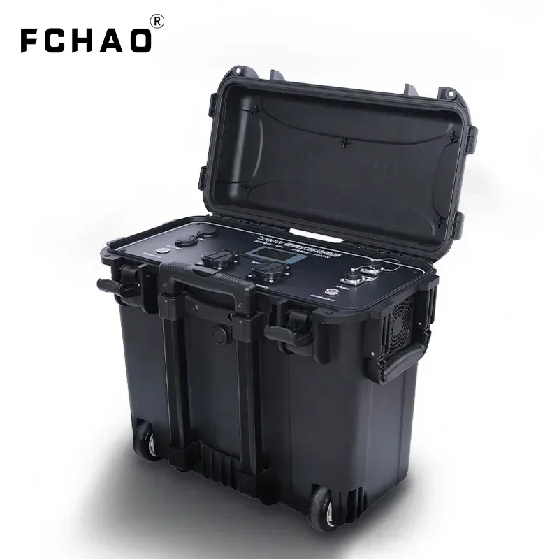

FCHAO LiFePO4 Battery Pure Sine Wave Off Grid Portable Solar Power Generator Portable Power Station 2000W Home Outdoor Camping