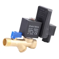 G1/2 DN15 Automatic Electronic Timed Drain Valve for Air Compressor Condensate (AC230V)