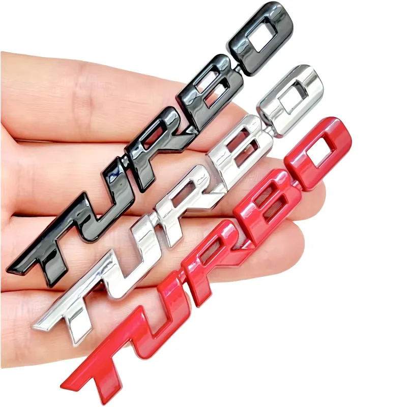 1pcs 3D Metal turbo logo car Modified Limited Edition Style Emblem Stickers car turbo logo Decal Badge Accessorie