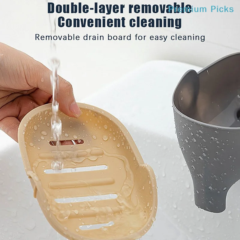 1PC Double Layer Creative Elep - Soap Dish Draining 评论和价格