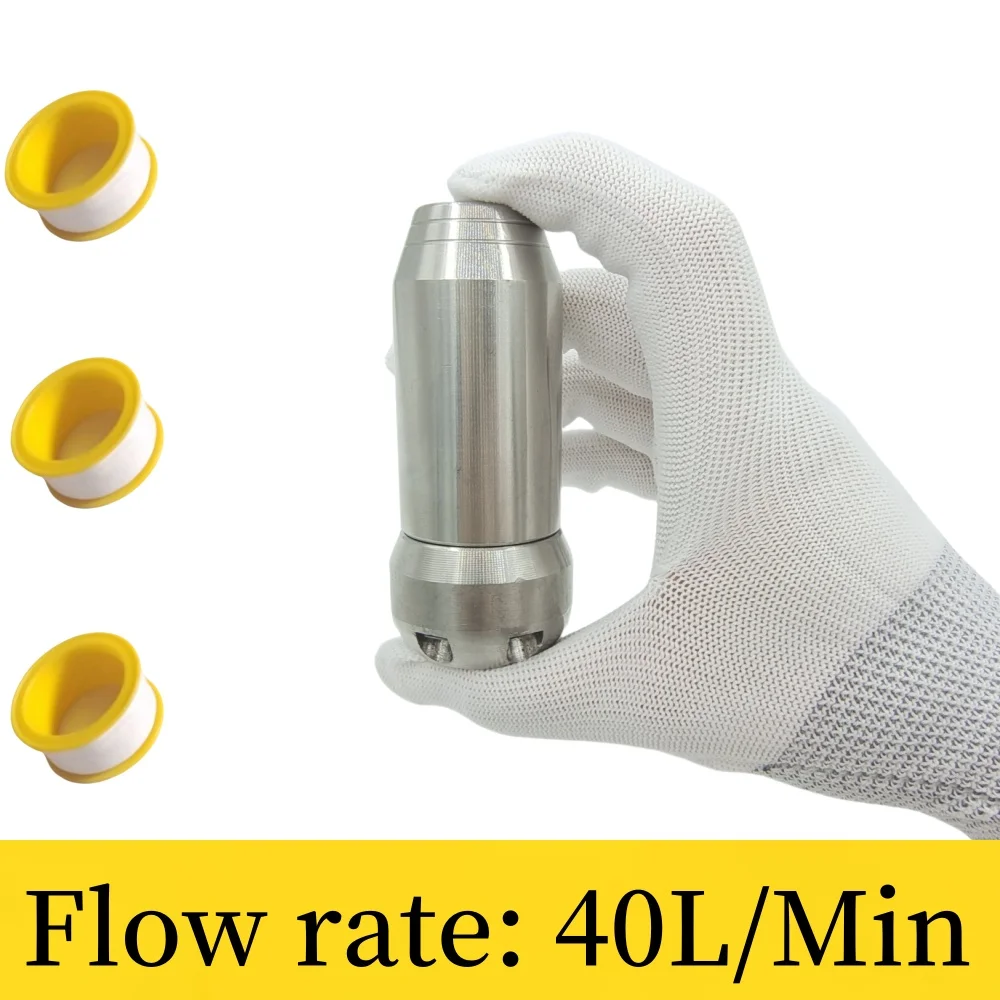 1/2 Inch Interface Stainless Steel High Pressure Cleaning Machine Nozzle Sewer Drainage Cleaning Nozzle Hose Nozzle Flow 40-110L