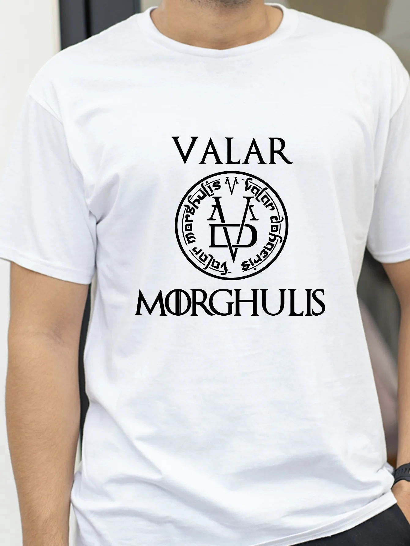 Valar Morghulis Tshirt Valar Dohaeris Hip Hop Casual T-Shirt Men Short Sleeve Summer Breathable T Shirt Casual Harajuku Tops