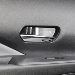 Metal Silver Interior Door Handle Cap Trim Stickers For 2017-2023 Nissan Kicks Car Accessories