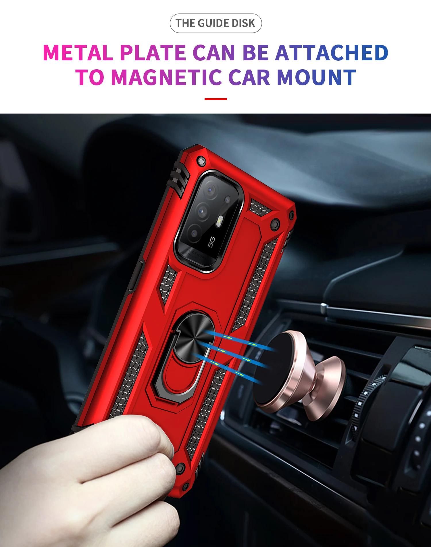 Military Grade Drop Proof Protection Cover With Kickstand For OPPO Reno 2Z Reno 5Z Reno 6 Reno 5 Lite Reno 4 Lite A94 Case