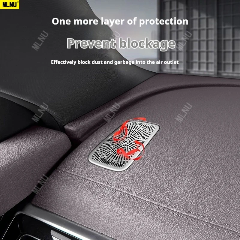 ملحقات BYD Song PLUS 2025 (Seal U dm i/Sealion 6) 2024/2023 غطاء غبار فتحة تهوية معدنية، تيتانيوم أسود، تصميم مجوف مقاوم #2