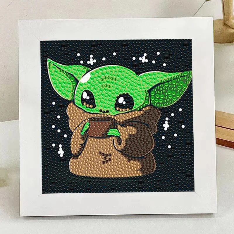 

BEAST KINGDOM Mario Master Yoda Diamond Painting DIY Ornament Creative Cartoon With Frame New Arrival Spider Character Kids Gift