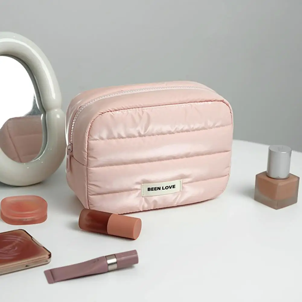 

Makeup Bag with Pp Cotton Filling Waterproof Travel Makeup Organizer Portable Women's Makeup Organizer Bag for Girls for Home