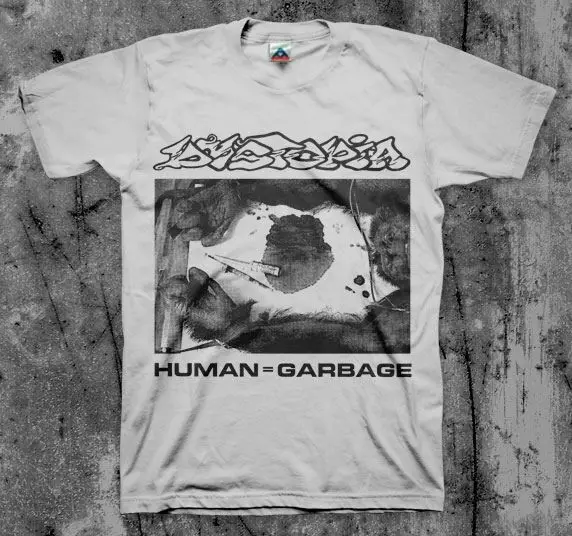 Dystoia-Camiseta de "humano = Garbage" para hombre y mujer, camisa informal de manga corta con cuello redondo, camisa de ajuste Regular