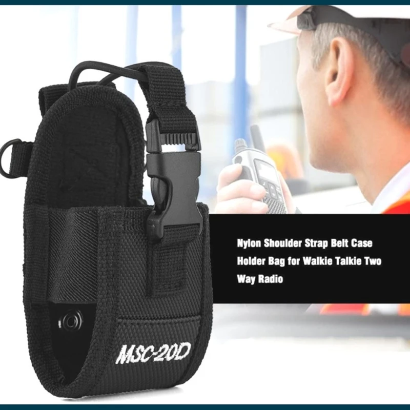 حقيبة نايلون محمولة، حامل راديو باتجاهين، حقيبة حزام من النايلون، حقيبة تخزين للهاتف البيني، مع حزام كتف قابل للفصل، حقيبة حزام من النايلون