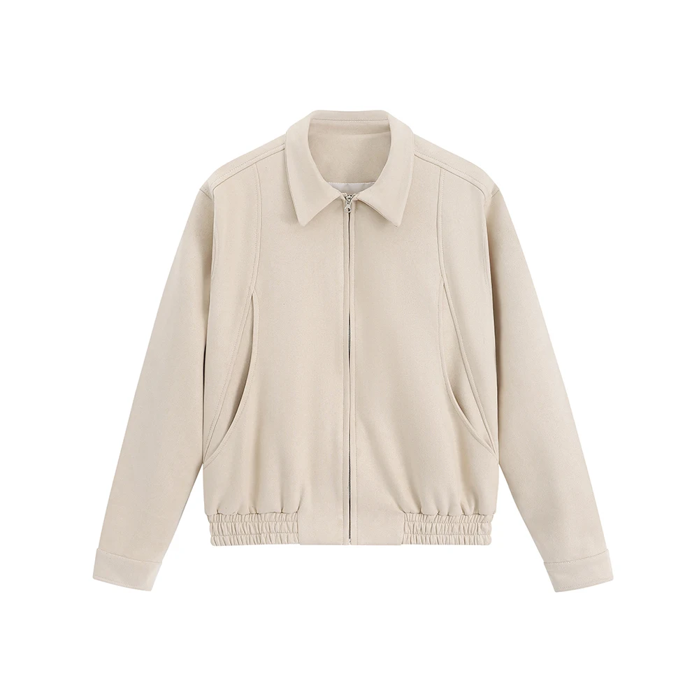 

Модное мужское замшевое короткое пальто, мужская куртка на молнии с длинным рукавом, черная куртка цвета хаки, мужская куртка весна-осень 202, мужская городская верхняя одежда