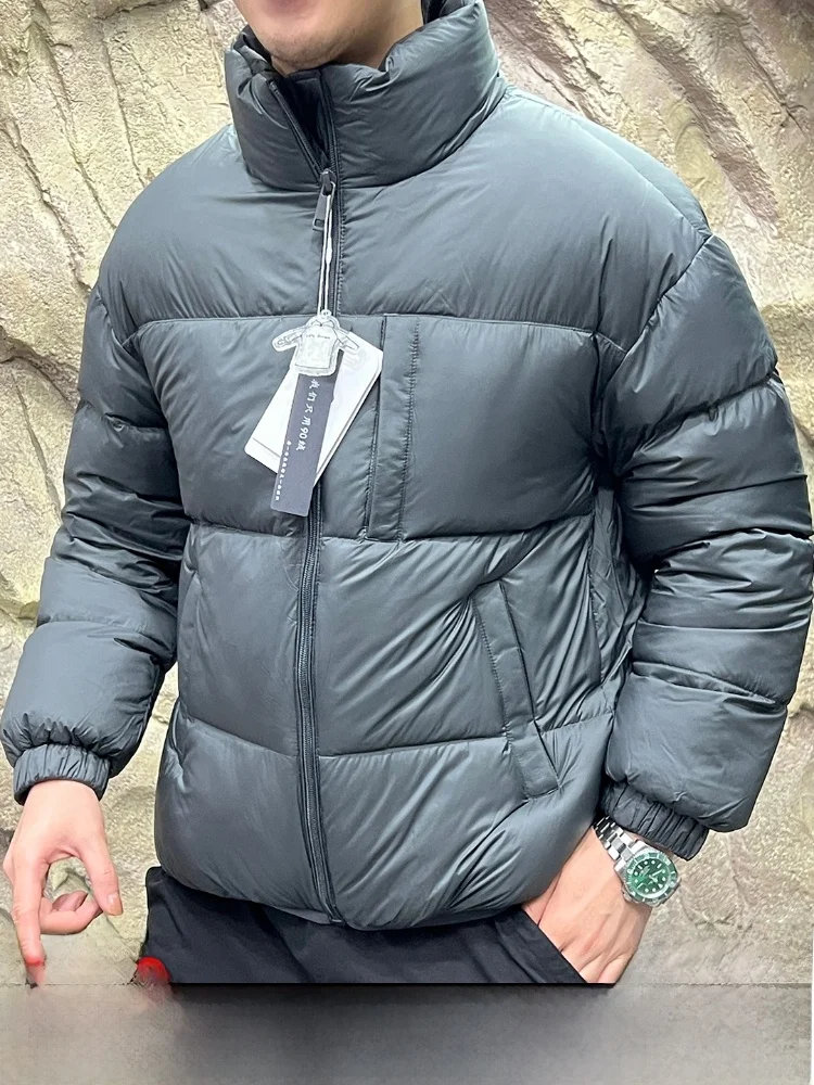 

Heavyweight High Lo down Jaet 90 Du down Filling Super Thi Warm Waterproof Bread Sle Puffer Coat for Men And Women