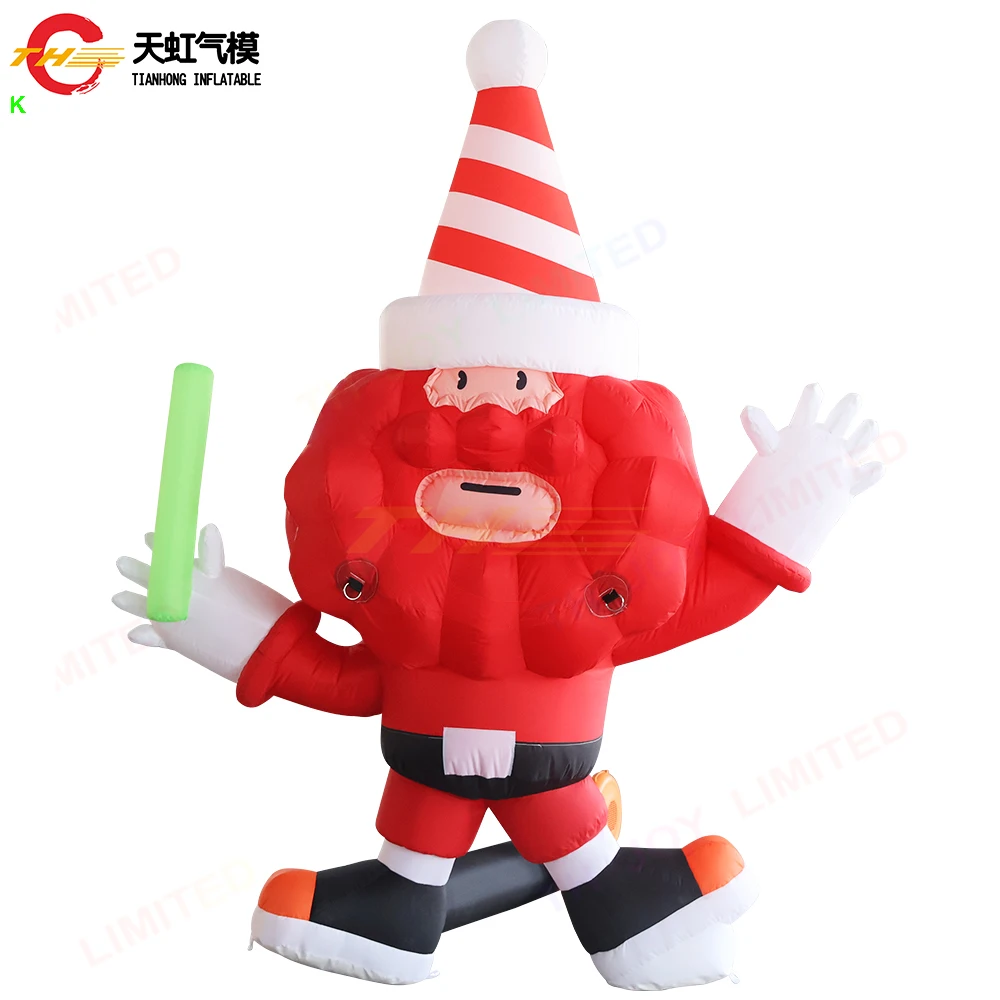 Large Outdoor Inflatable Recreations Toys Inflatable Christmas Elf Blow Up Santa Claus Festival Decorations