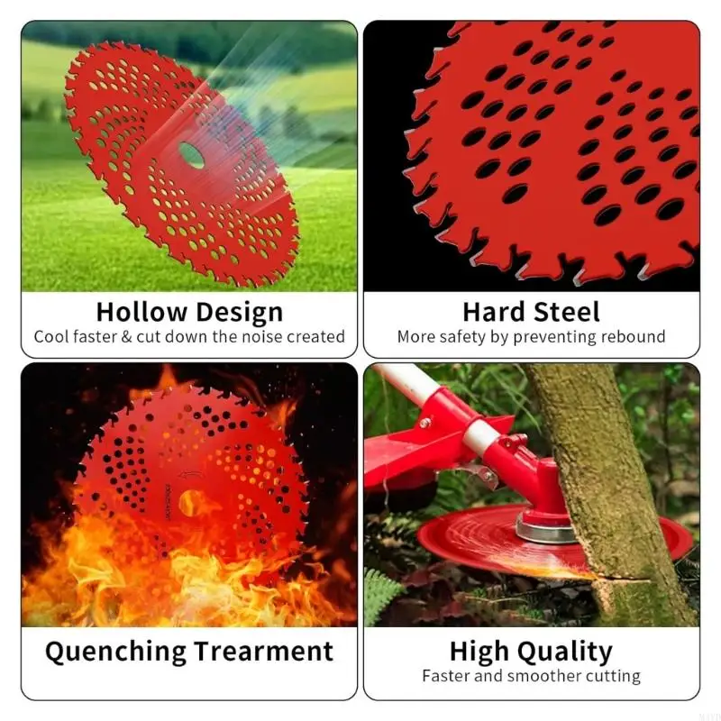 Universal Brush Cutter Blade Heavy Dutys Alloy Steel 36teeth tương thích cho hầu hết các tông đơ và làm cỏ dại 2pack M4yd