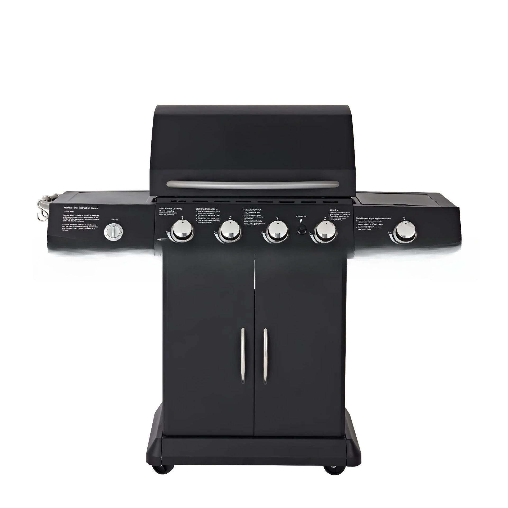 

Gas grill, outdoor household smokeless liquefied gas, multi-functional thickened grill, garden gas stew