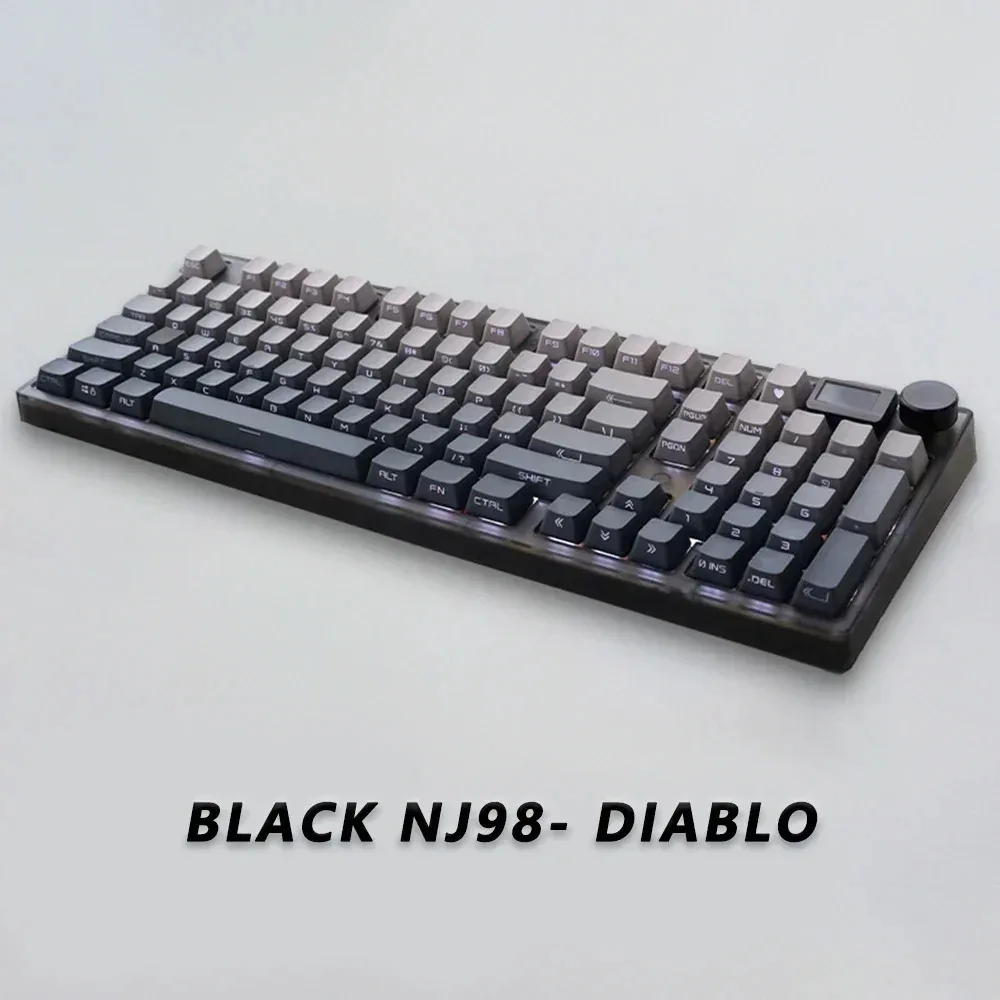 Keydous NJ98 Mechanical Keyboard Bluetooth Wireless 2.4G RGB Backlight Three Mode Hot Swap 98 Keys PC Gamer Office Accessories