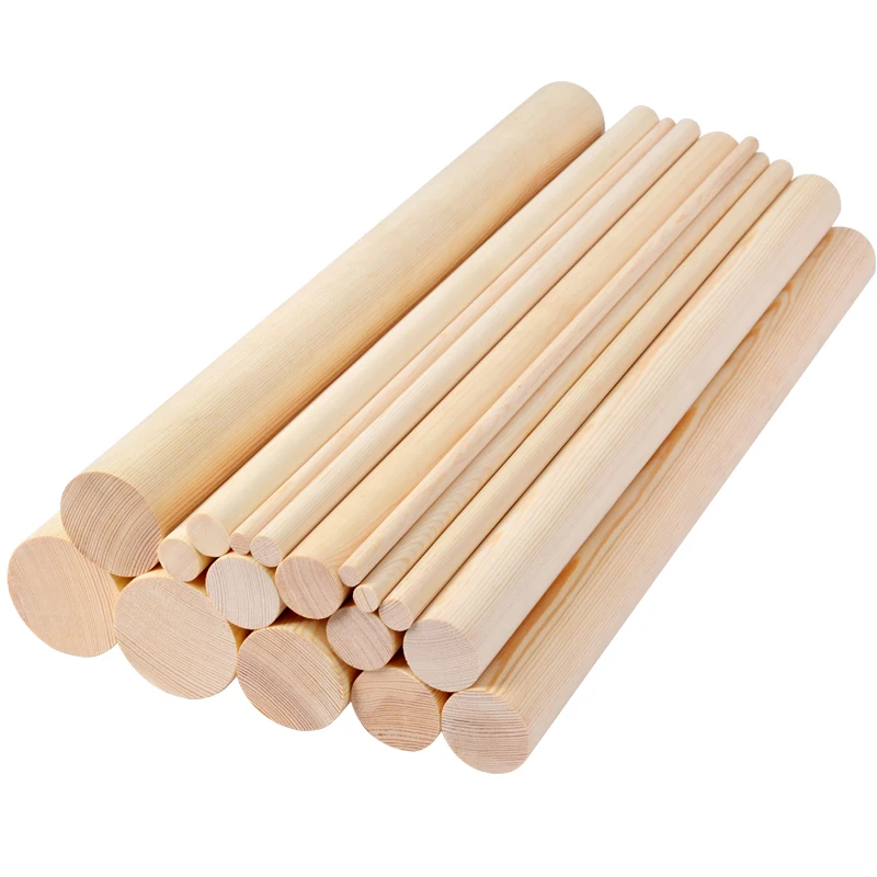 1-10pcs 3-50mm Round Wooden Sticks L=300mm DIY Handmade Craft Making Small Wooden Stick Rod Material For Woodworking Supplies