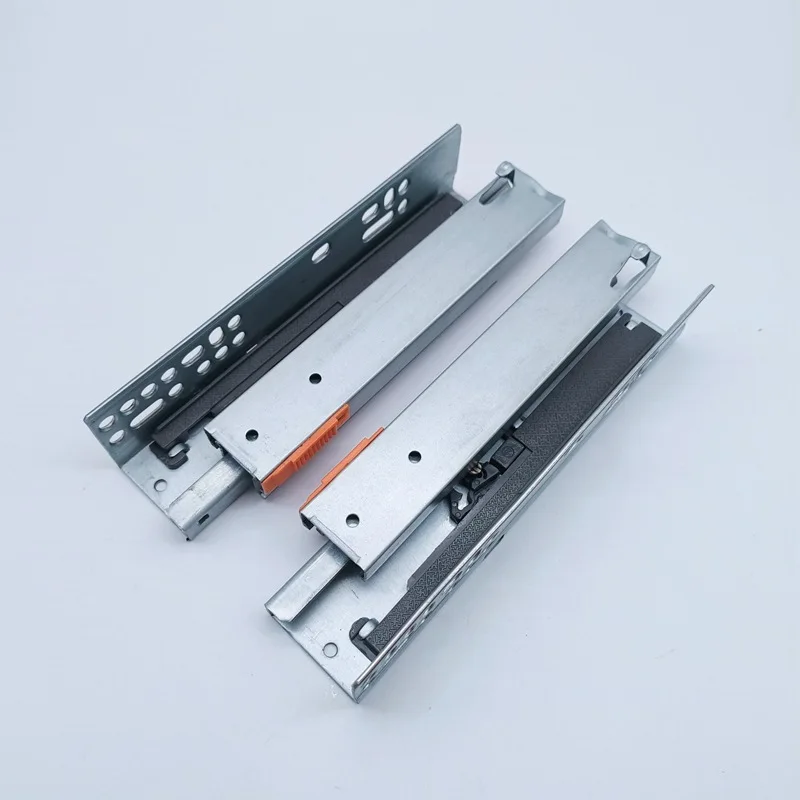 Inch Concealed Bottom Mount Drawer Slides Three Section Soft Close Or Push To Open Rail Cabinets Furniture Hardware