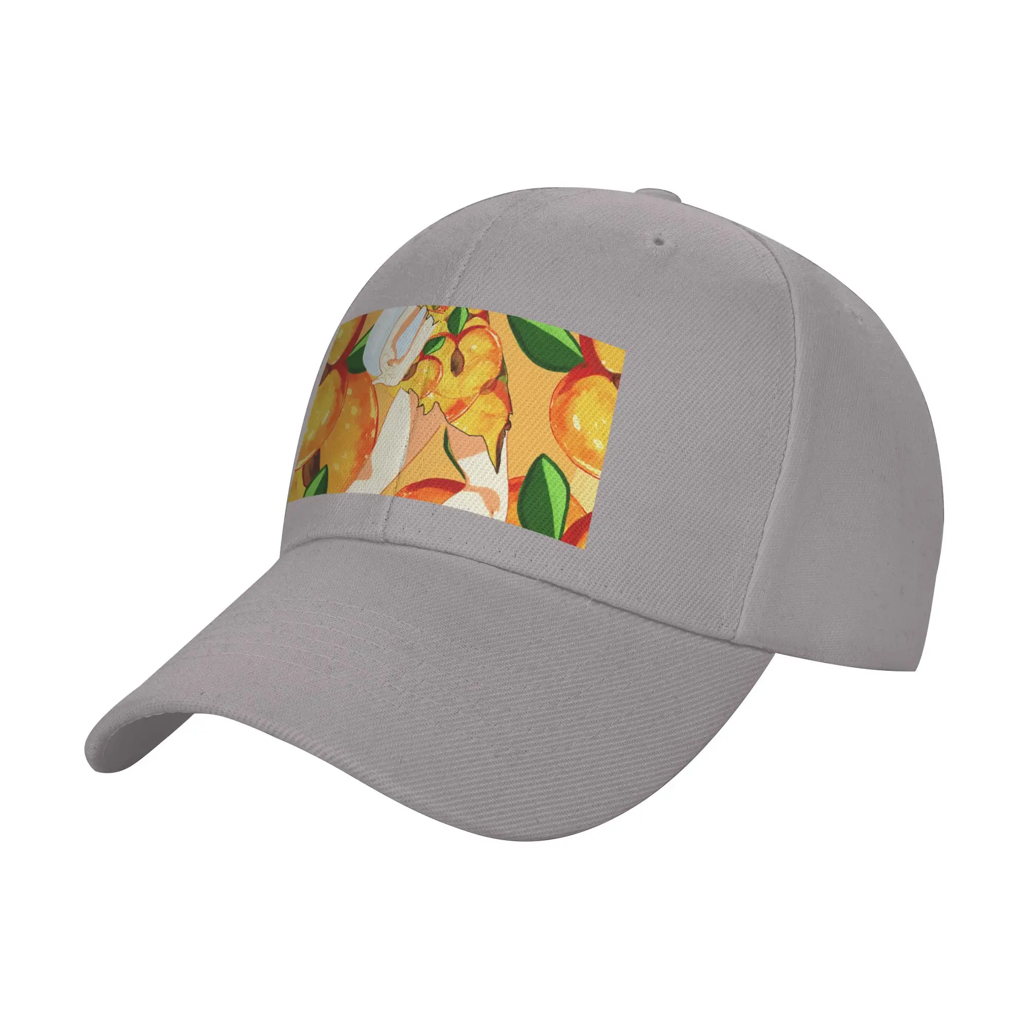A smiling girl wearing a fresh plum dress  Trendy Baseball Cap Casual Wear Moisture Wicking Peaked Cap