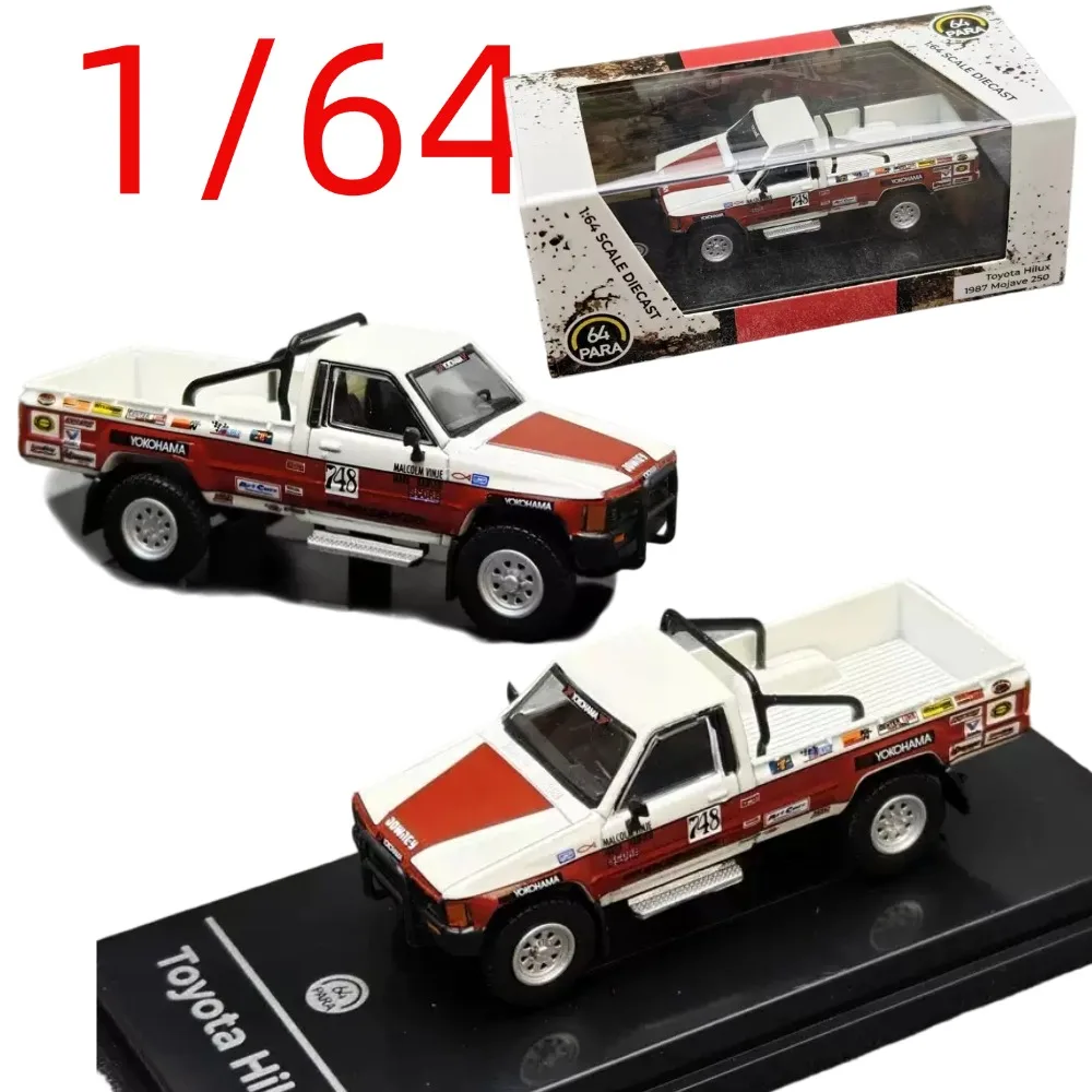 

PARA Diecast 1/64 Scale Toyota Hilux Pickup Cars Model Alloy Toyota Hilux Pickup 1985 Play Vehicles Model Collect Gifts Display