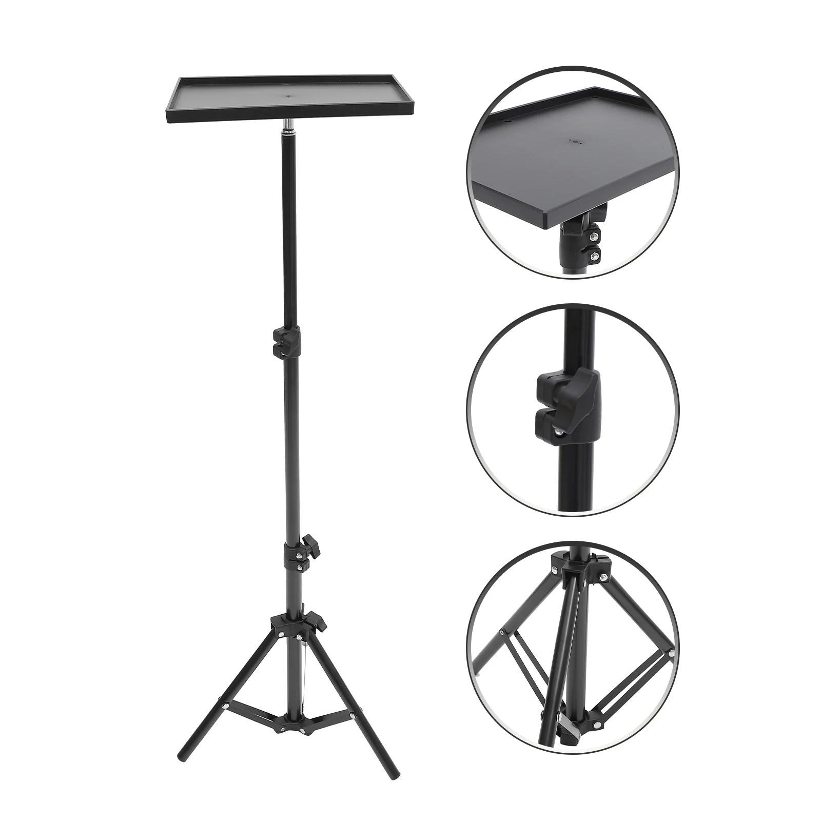 Laptop Stand Tripod Projector Computer Floor Tray Table Mount Rack Holder Shelf Mouse Storage Book Tablet Mic Utility Foldable