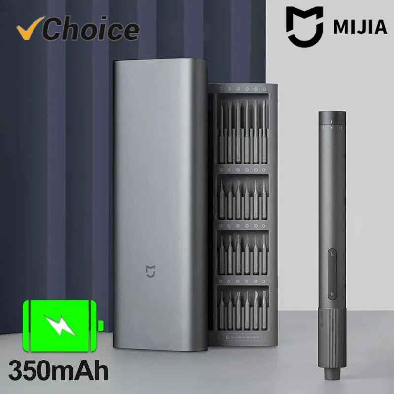  NEW MIJIA Electric Precision Screwdriver Magnetic Kit with 24 PCS Screw Heads Power Tools Sets for Smart Home PC Phone Repair 