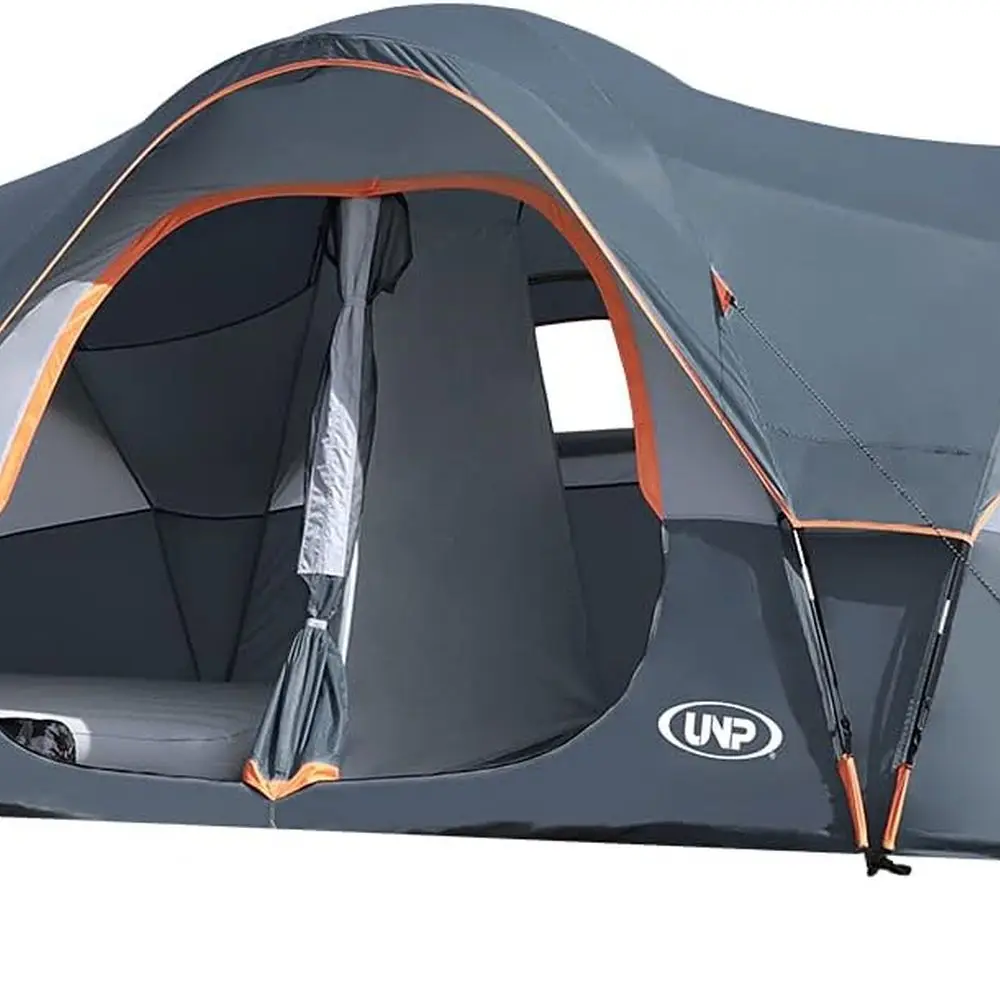 

Family Camping Tent for 10, Suitable for Parties and Festivals, Spacious, Quick Setup, 5 Ventilating Mesh Windows, Dual Layer De