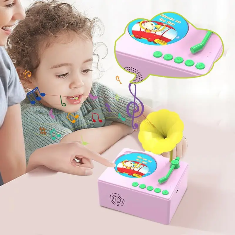 Toddler Gramophone Toys Phonograph Record Player Music Toy Kids Phonograph Story Music Player Interactive Learning Toy For Boys