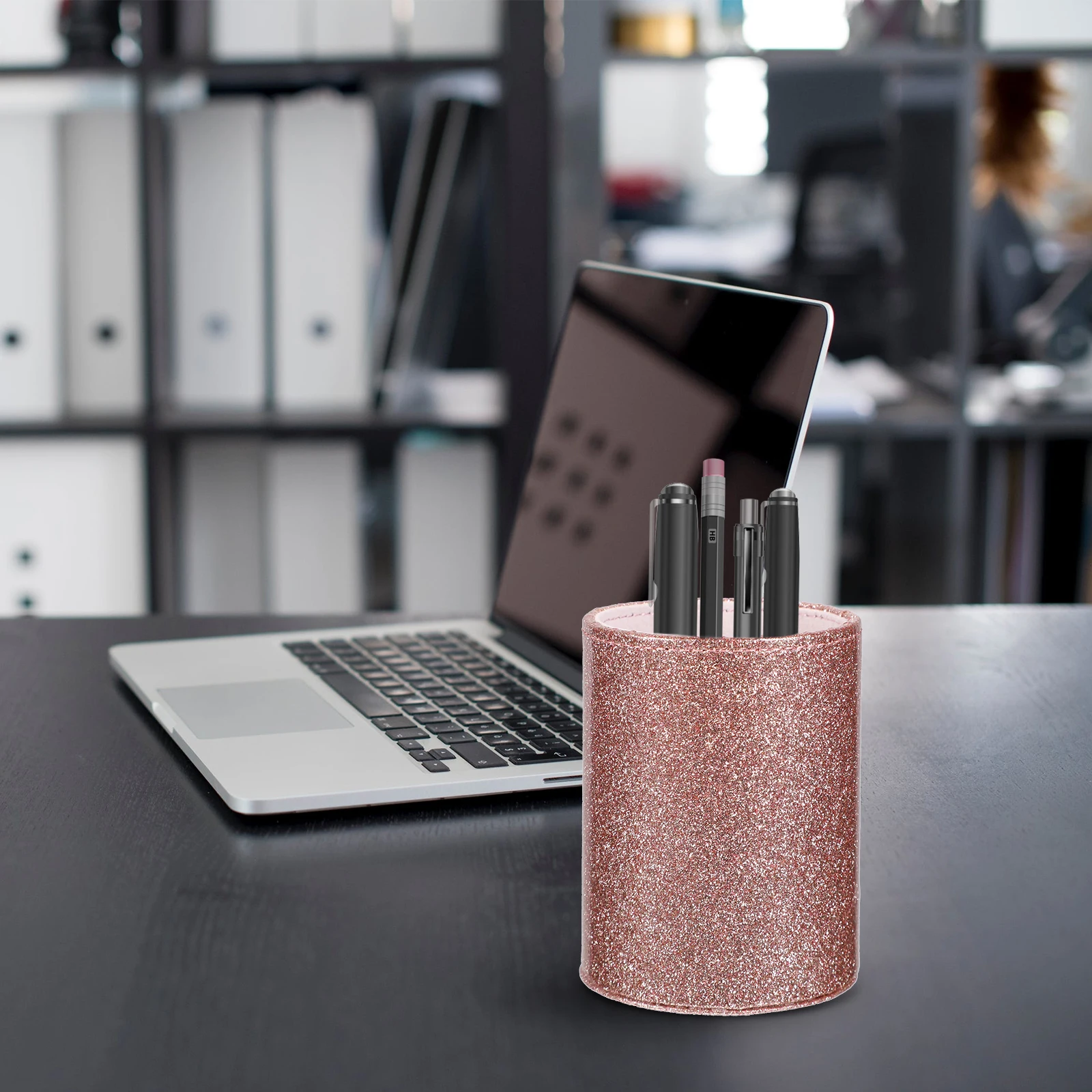 

PU Cosmetics Brush Organizer For Bathroom Travel Business Trip High Capacity Storage Container