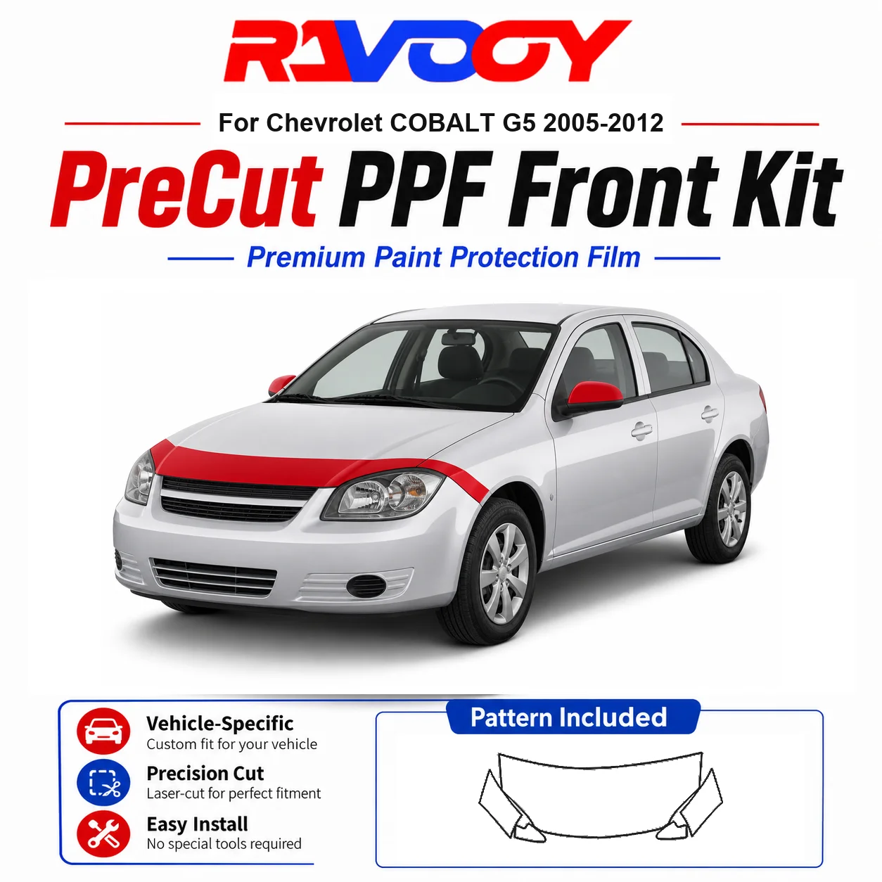 

8.5mil TPU Precut PPF Kit For 2025-2026 Acura ADX - Hood, Partial Fenders & Full Mirror Set - Self-Healing Gloss Clear Bra Film