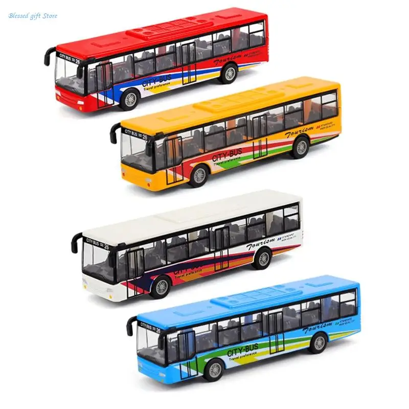 High Quality Cool Bus with Pull Back Action Simulate Exquisite Interesting Body for Kids Bus for Toddler