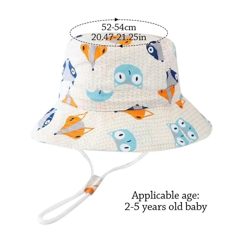 Summer Kids Bucket Hat for Baby Cute Boy Girl Wide Brim Fisherman Cap UV Protection Kids Panama Cap Sun Hats