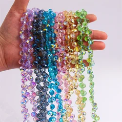 20/50PCS Austria AB Color Crystal Strawberry Beads 8mm Shiny Faceted AAA+ Glass Beads for Jewelry Making DIY Bracelet Necklace