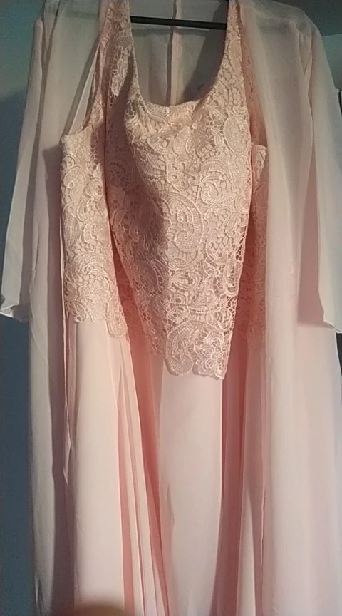 Plus Size Mutter der Braut Kleider Mit Jacke Licht Rosa Chiffon Mutter der Kleider Für Prom Partei Lange Abendkleider kleider 2 Stück