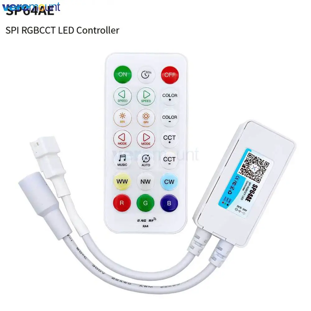 SP646E - SP64CE DC 5V 12V 24V pilot do muzyki 2.4G zdalny Bluetooth kontrola aplikacji dla SPI DIM RGB RGBW ct rgbct Pixel LED Strip