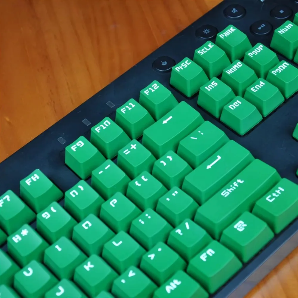 Capuchons de touches PBT pour Logitech G610 G512 G Pro, profil OEM épais et durables, capuchons de touches verts à Double injection