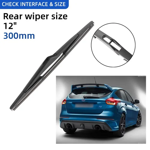 Imagen 2 del producto Para Ford Focus 3 III RS Turnier & Hatchback 2011-2017 28 ""+ 28"" + 12 ""escobillas de limpiaparabrisas delanteras y traseras ventana de parabrisas