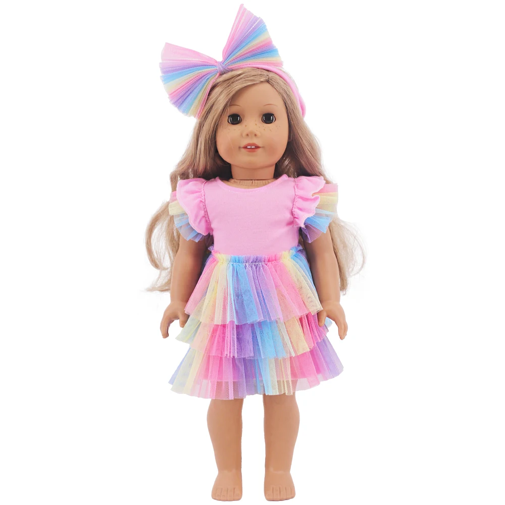 Doll Clothes Girl\'s Beautiful Dress for 18inch American Doll Accessories&43cm Reborn Baby Clothes,Our Generation,Gift Accessory