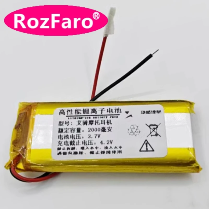 RozFaro For Airide G4 G5 G5C G5Pro G6 G6Pro G7 G7+ G7Pro Motorcycle Helmet Dash Cam Battery 3.7V 2000mAh