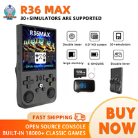 R36MAX Retro Handheld Game Console 128GB Open Source 4.0 Inch IPS Screen Console  Linux System Supports 30+ Emulators
