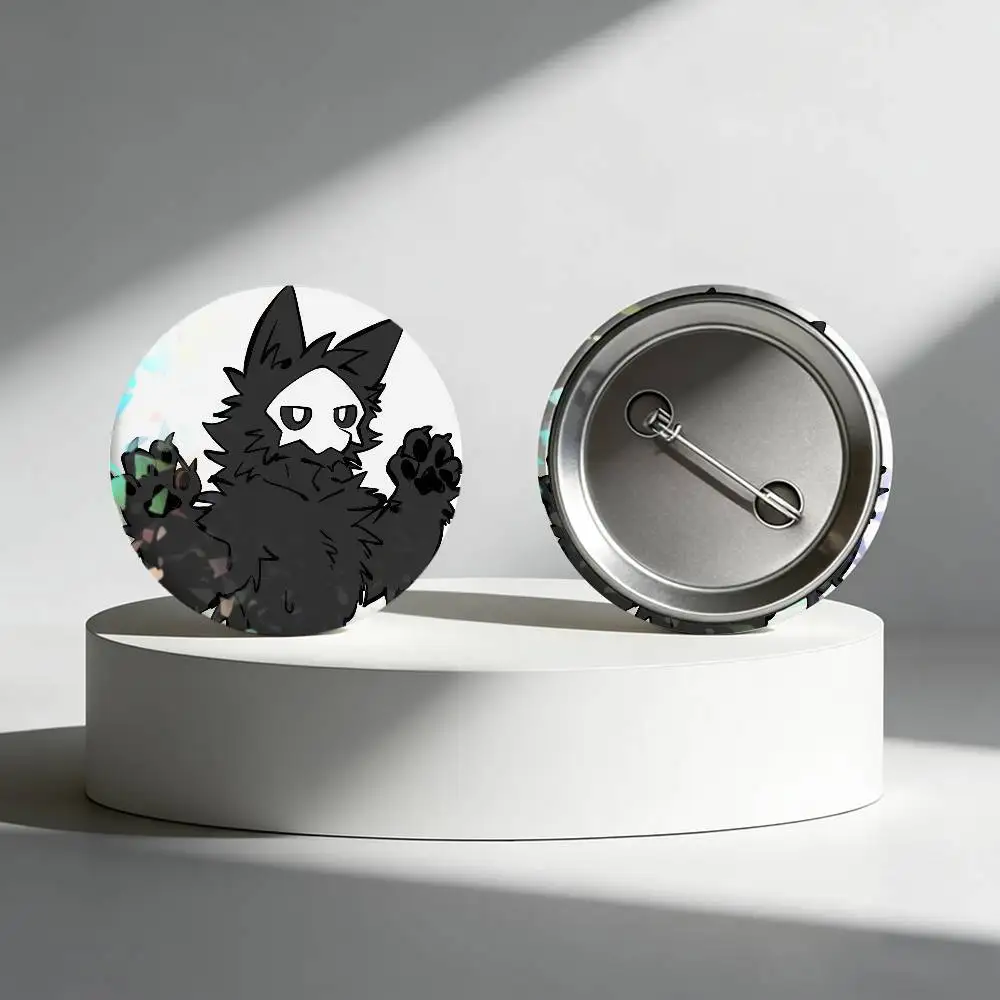 Changed Puro Game furry Shark cat Laser Badge Pins Handmade Brooches for Backpack Gifts Bag Decor Fans Collect view 6