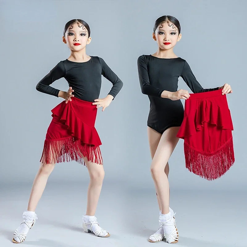 

Modern Girl Latin Tassel Dance Dress for Girls Samba Dress Tango Salsa Costume Kids Modern Ballroom Competition Evening Party