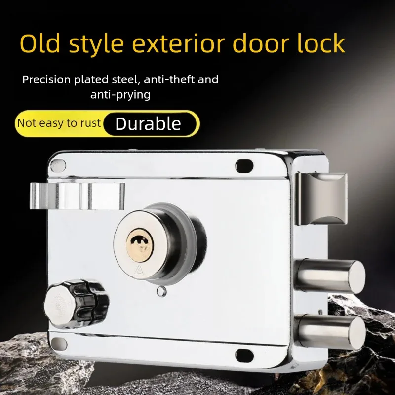 Cerradura suave, candados antiguos para puerta delantera del hogar, accesorios de bloqueo, engranaje Universal resistente con llave