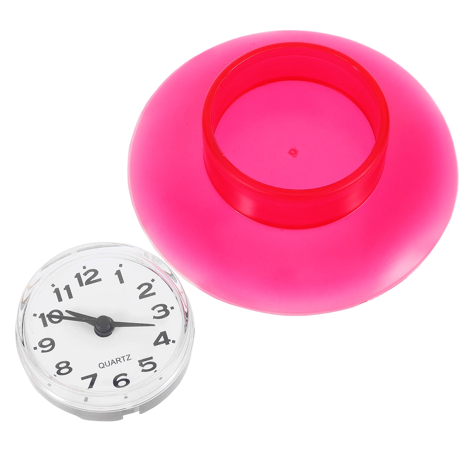 

Bathroom Suction Clock Waterproof Shower Timer Red Plastic Seniors Wall Clock Mirror Decorative Bathroom Clocks Modern Style