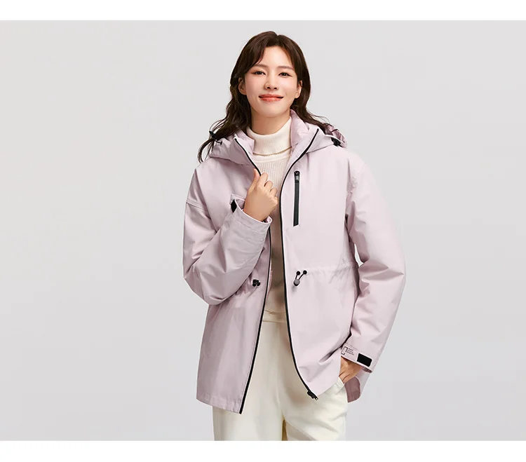 Semir Down Jacket Women 2026 New Two-Piece Three-in-One Outdoor Travel Daily Waterproof Oil-proof Stain-proof Woman Winter Coat