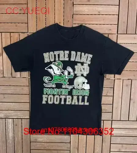 Notre Dame Fightin' Irish Touchdown Jesus Vintage Black T Shirt Size XL long or short sleeves