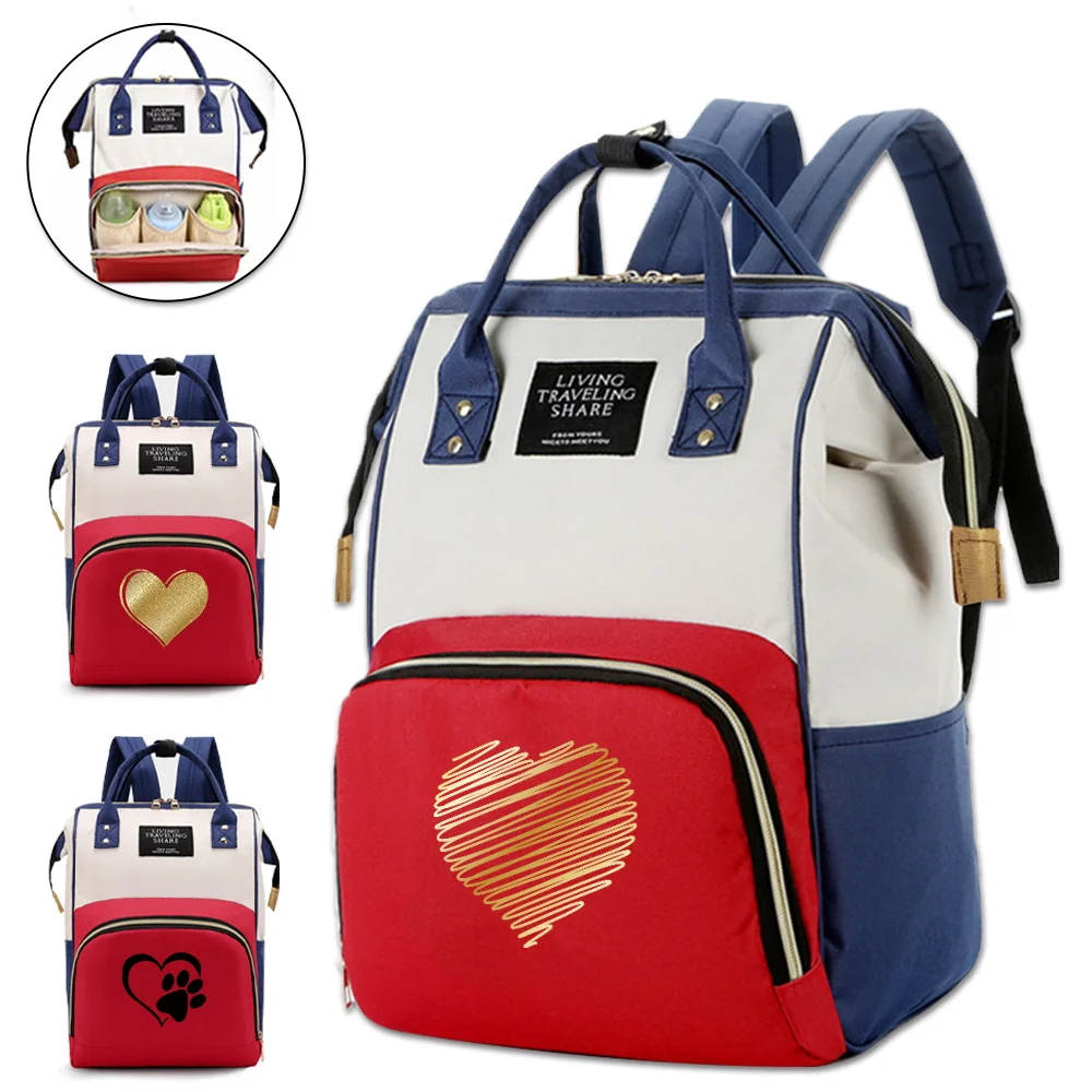 

Сумка для мамы, сумка для подгузников, рюкзак, модный и высококачественный многофункциональный моющийся чехол для хранения, рюкзак для беременных серии Love