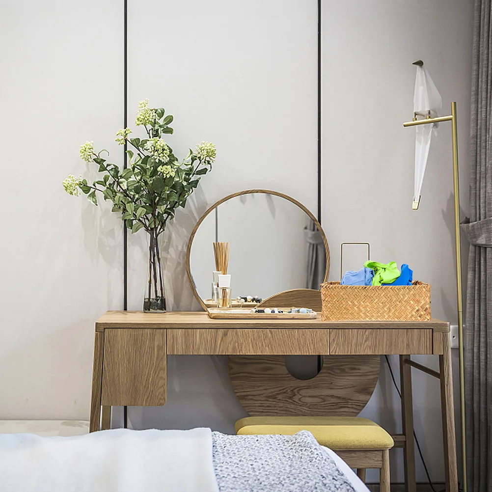 

Premium Natural Straw Storage Baskets Handwoven Organizer Bedroom Hotel Decorative Basket Desktop Stable Base Sundries Holder