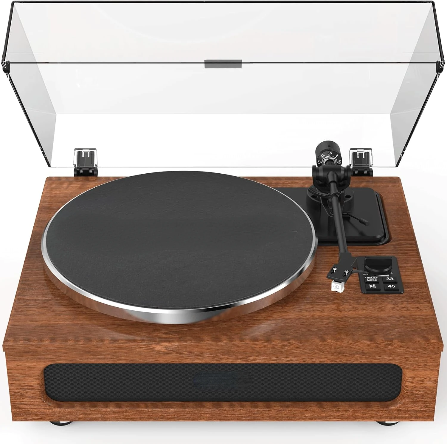 Record Player All-in-One High Fidelity Turntable for Vinyl Records Built-in 4 Stereo Speakers Phono Preamp Bluetooth Auto Stop